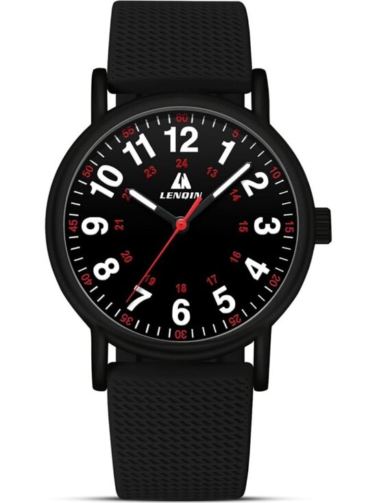 Women\'s Black Leather Strap Analog Quartz Solid Luminous Dial Waterproof Watch main image 5